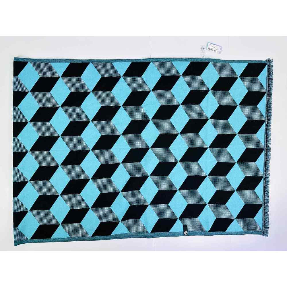 Lululemon Ivivva Wrap Up and Go Scarf Blue and Black Girls New O/S